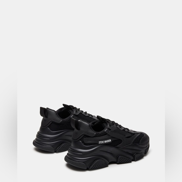 Steve Madden Possession Black Platform Sneakers - Picture 5 of 9